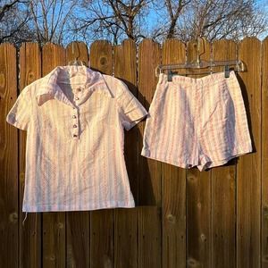 Vintage 60s Top and Short Set